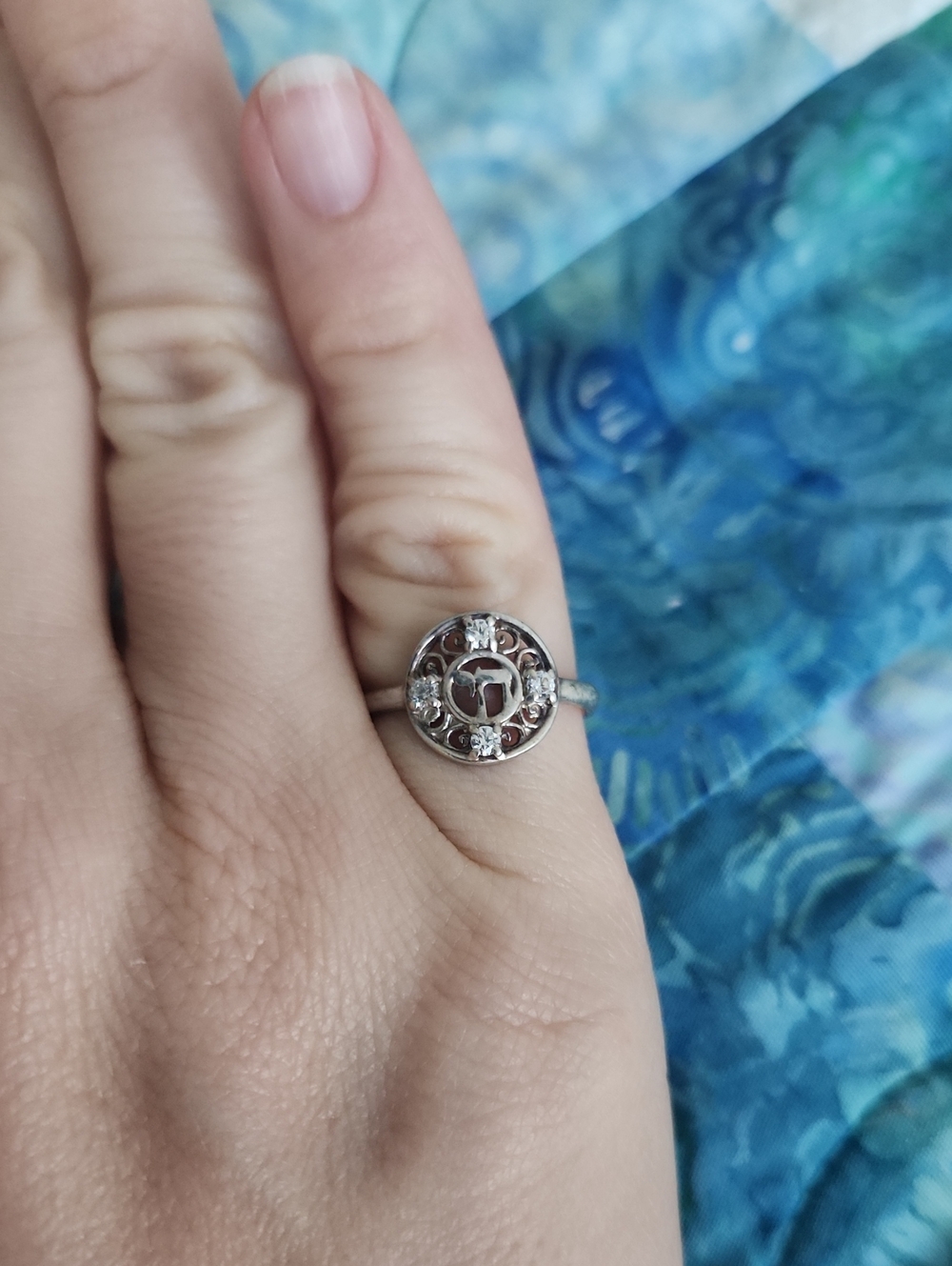 Sterling Silver Chai Ring
